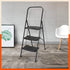 Bathla Boost Rhino 3 - Step Foldable Steel Ladder For Home (Black + Black)